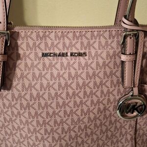 Michael Kors Pink Tote Bag with Signature Design